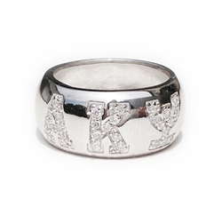 Ladies' Sterling Silver CZ Pave Ring